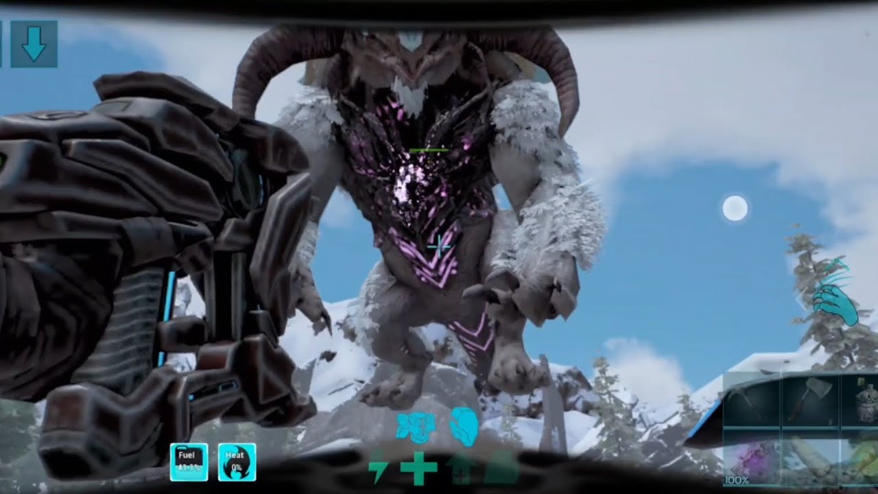tame ice titan and defeat forest titan in ark extinction #arkultimatemobileedition #coremongaming