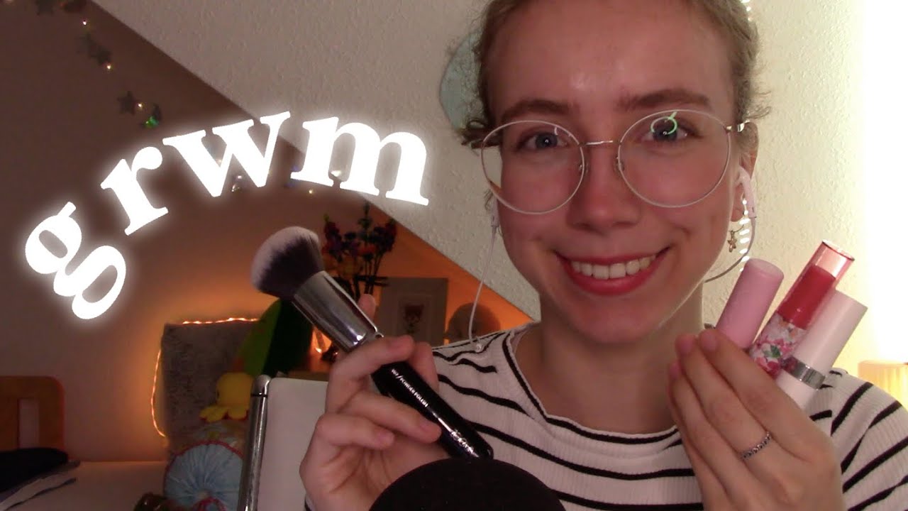 ASMR: My Super Simple everyday Make-Up Routine 💄☀️ (whispered GRWM, make-up triggers)