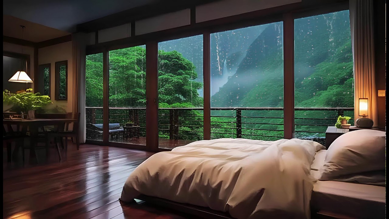 DEEP SLEEP NOW - Soothing Music + Heavy Rain | Stress Relief & Anxiety Calm