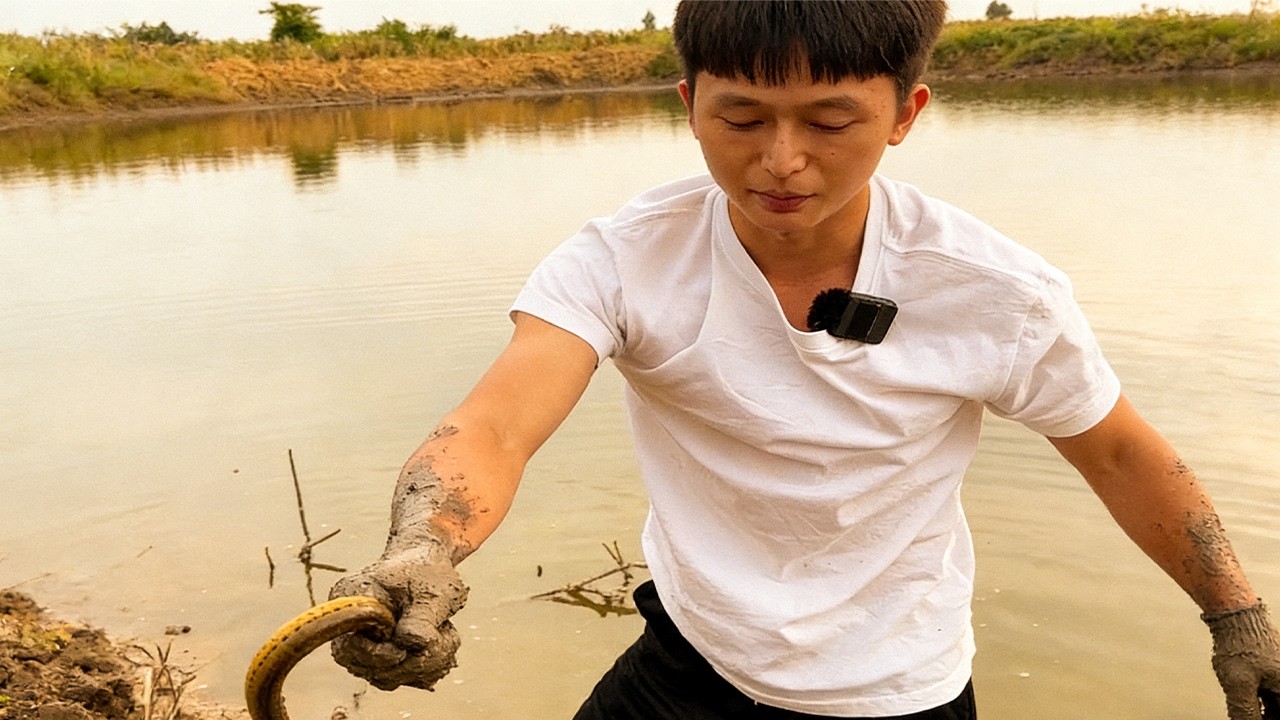 剛乾的小塘！老闆直接讓我抓，我一步到位 300 塊，能否上岸？#fishing##熱門