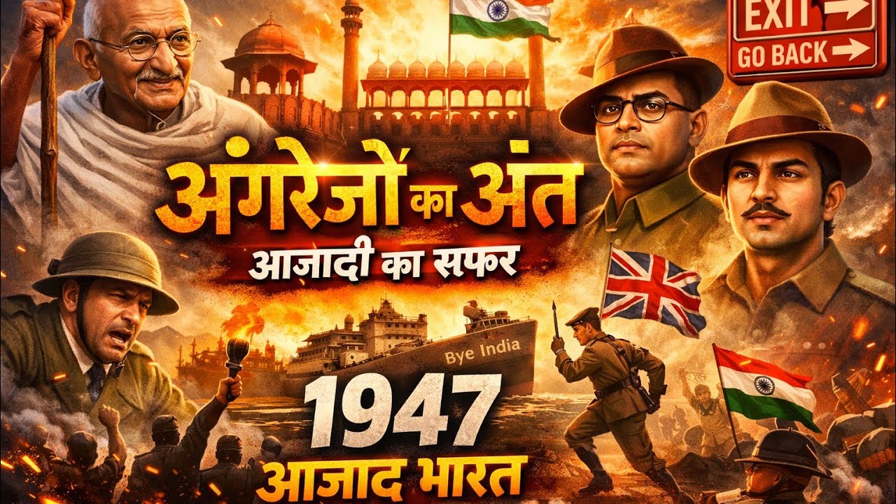 अंग्रेज भारत छोड़कर कैसे गए 🇮🇳 | 1947 आज़ादी की कहानी DJ Song | Indian Independence Song | #viral