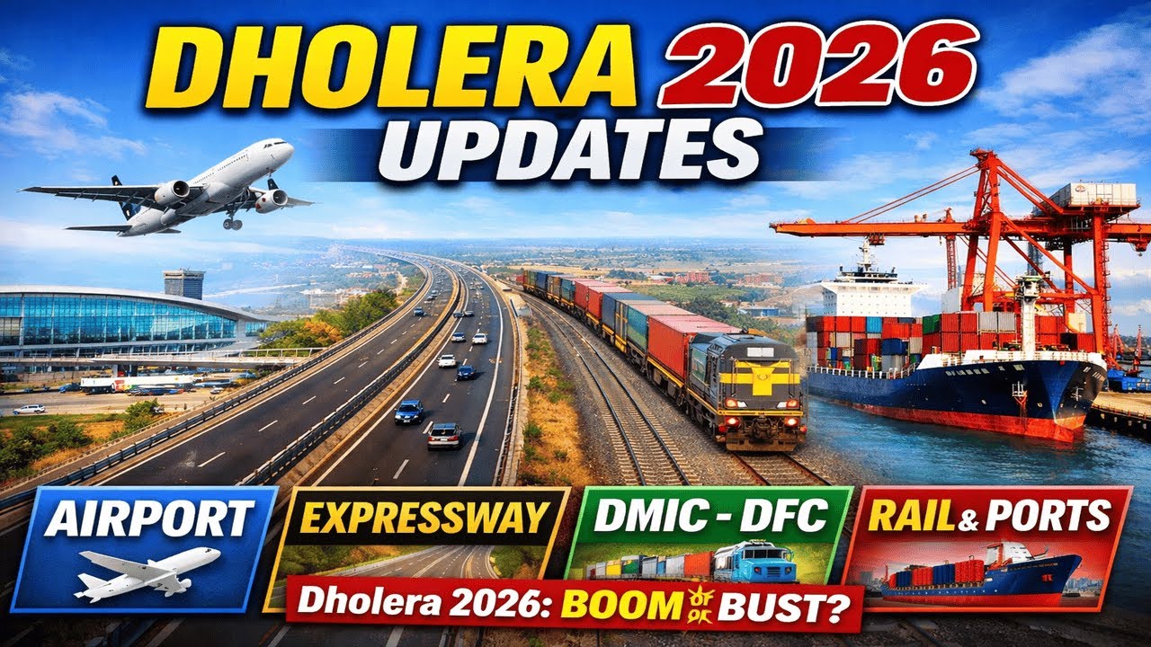 Dholera 2026 Status: Airport, Expressway, Metro, DMIC-DFC, Railway & Ports