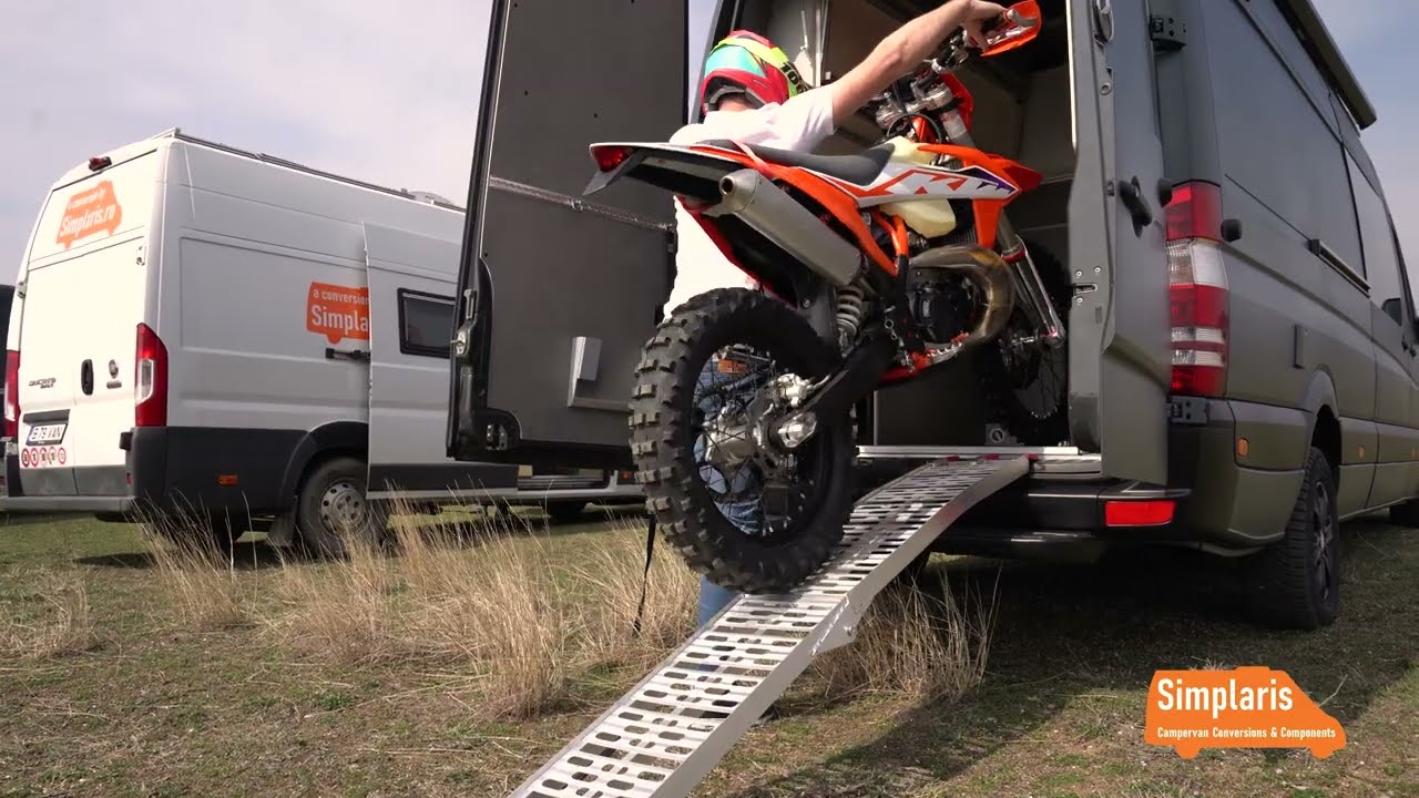 Enduro Sprinter Adventure-van Conversion for 2 Motorcycles and 3 passengers