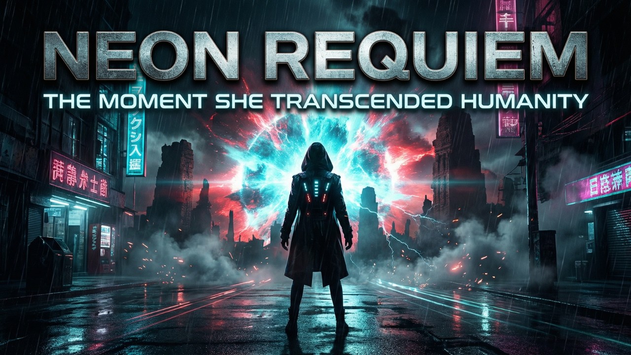 NEON REQUIEM: Момент, когда она превзошла человечество (4K кинематографический ИИ)
