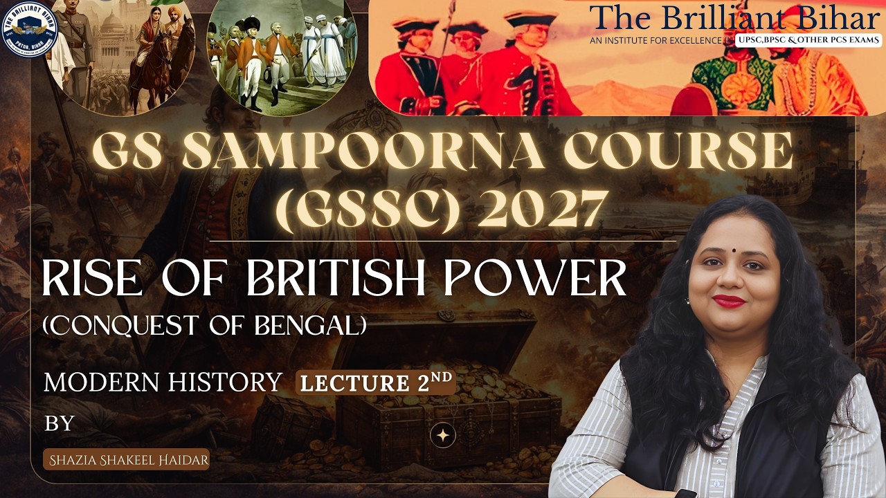 Modern History Lecture 2: Rise of British Power & Conquest of Bengal | UPSC CSE 2027 | Shazia Ma'am