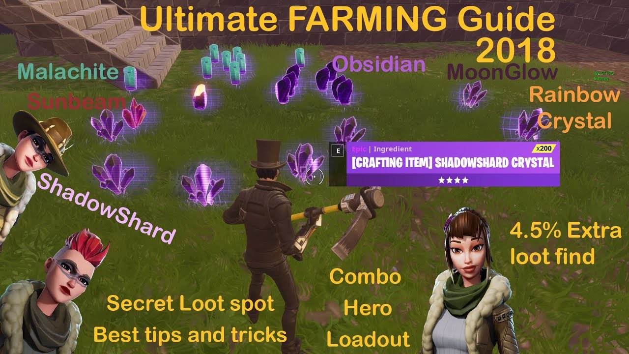 How to Farm Shadow shard , obsidian, sunbeam, Brightcore??Fortnite save the world