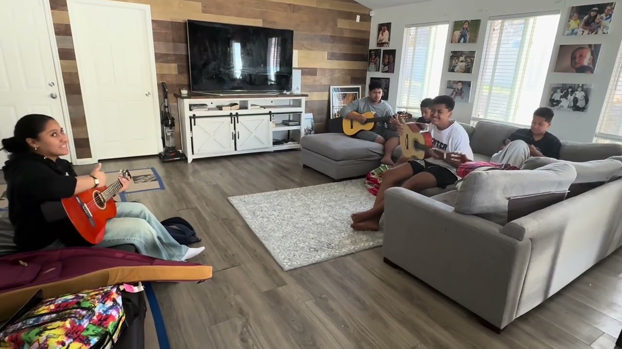 Spring Break 2026 for Aranauh. Jam session with her brothers.