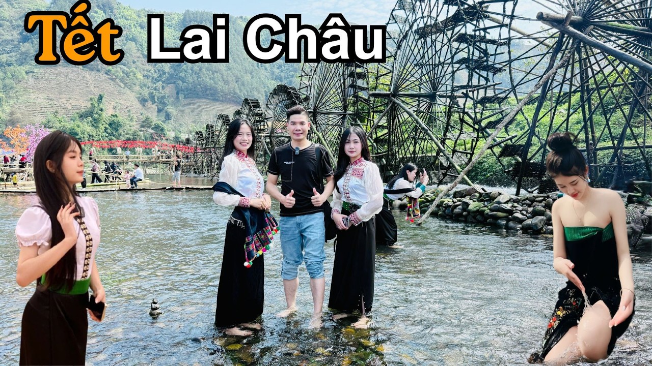 Các em gái Dân tộc Lai Châu xinh đẹp kéo nhau đi du xuân