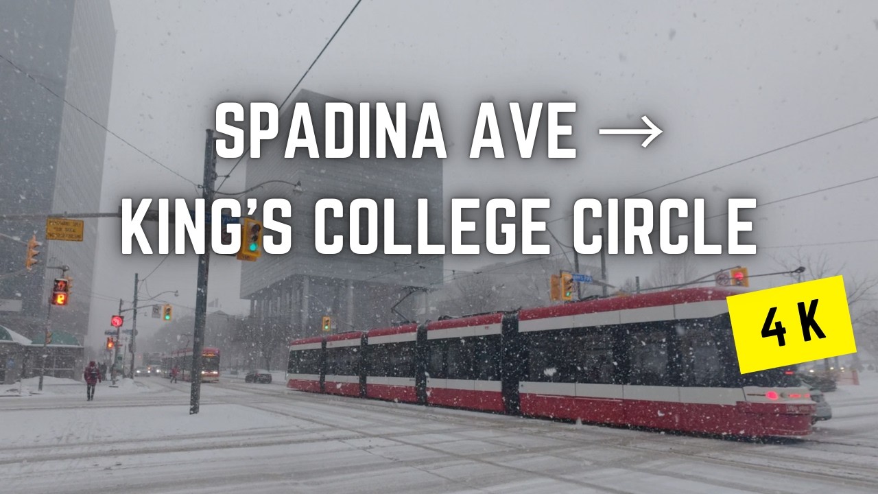 TODAY: Heavy Snowfall ❄️ Walk in Toronto  🇨🇦 | Spadina Ave to King’s College Circle, 4K