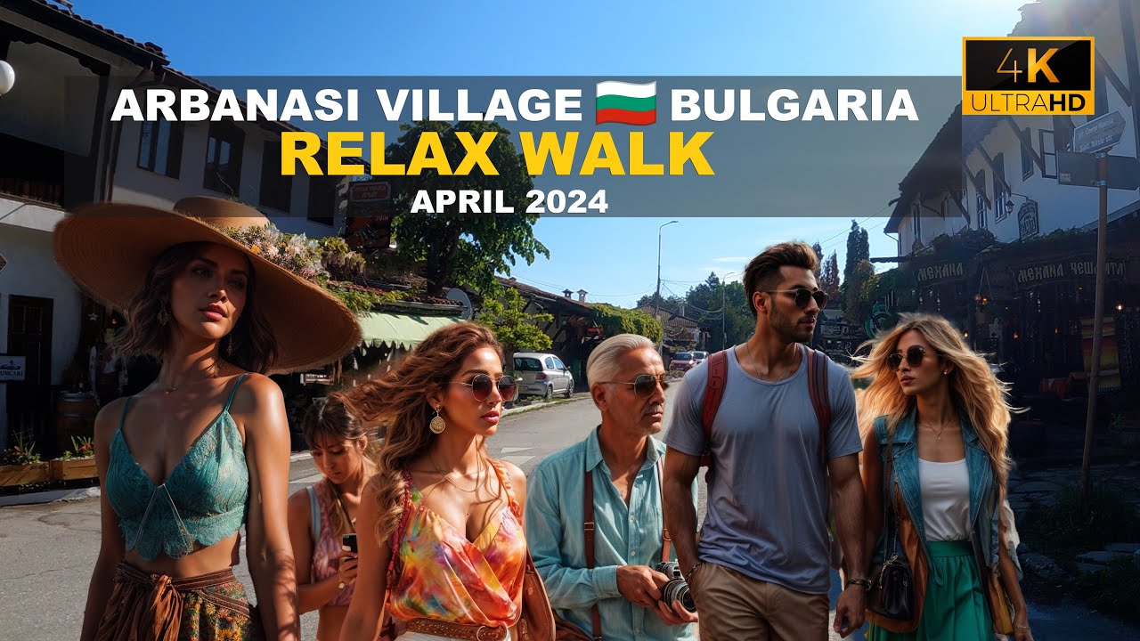 ⛪ The village Arbanasi - relax  walk 🇧🇬 Bulgaria - April 2024 - 4k 60 FPS