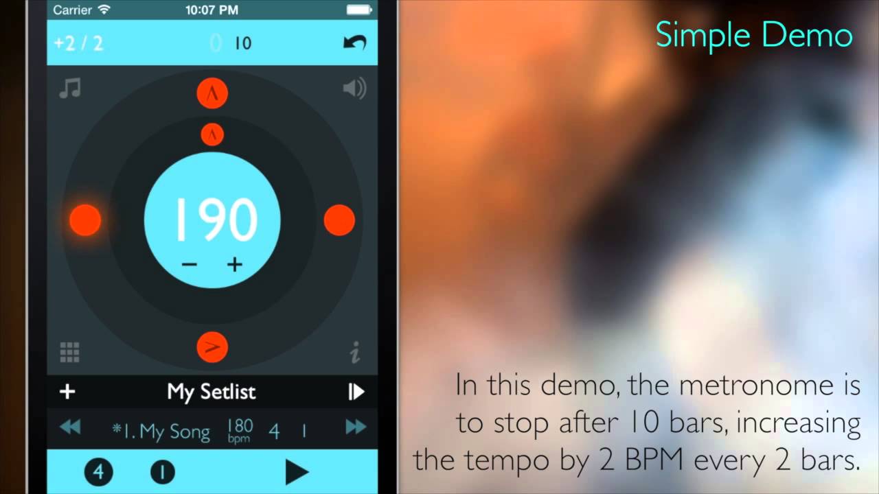 Tempo Advance Metronome App for iOS - Demo Video: Automator and Tracker