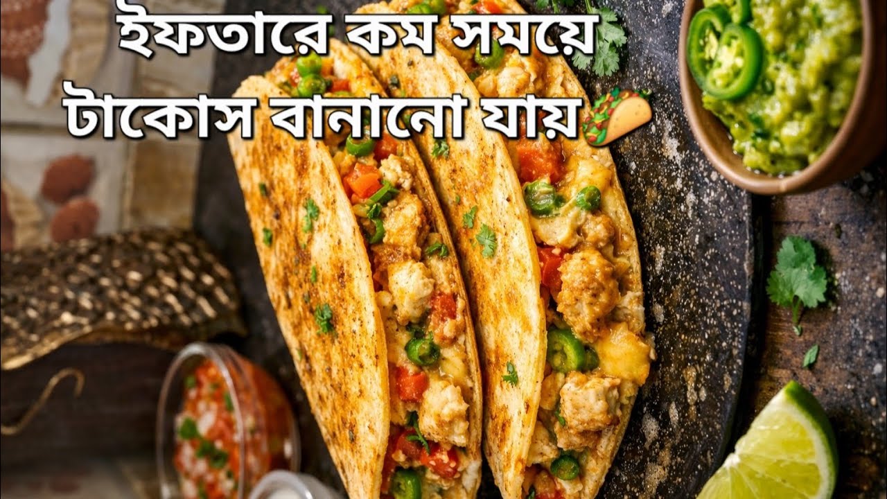 ইফতারে এমন চিকেন টাকোস বানিয়ে দেখবেন দারুণ লাগবে🌮✨
