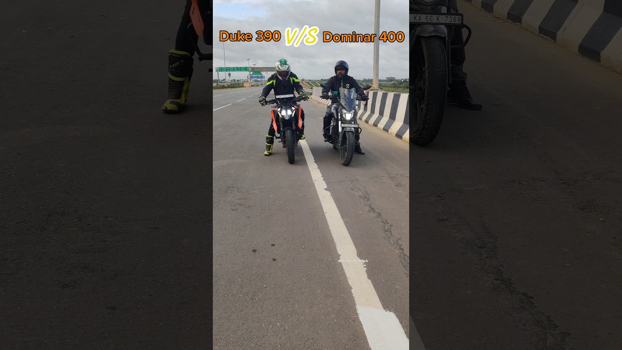 Drag race Duke 390 vs Dominar 400#dragrace #youtubeshorts #shorts #viral #trending