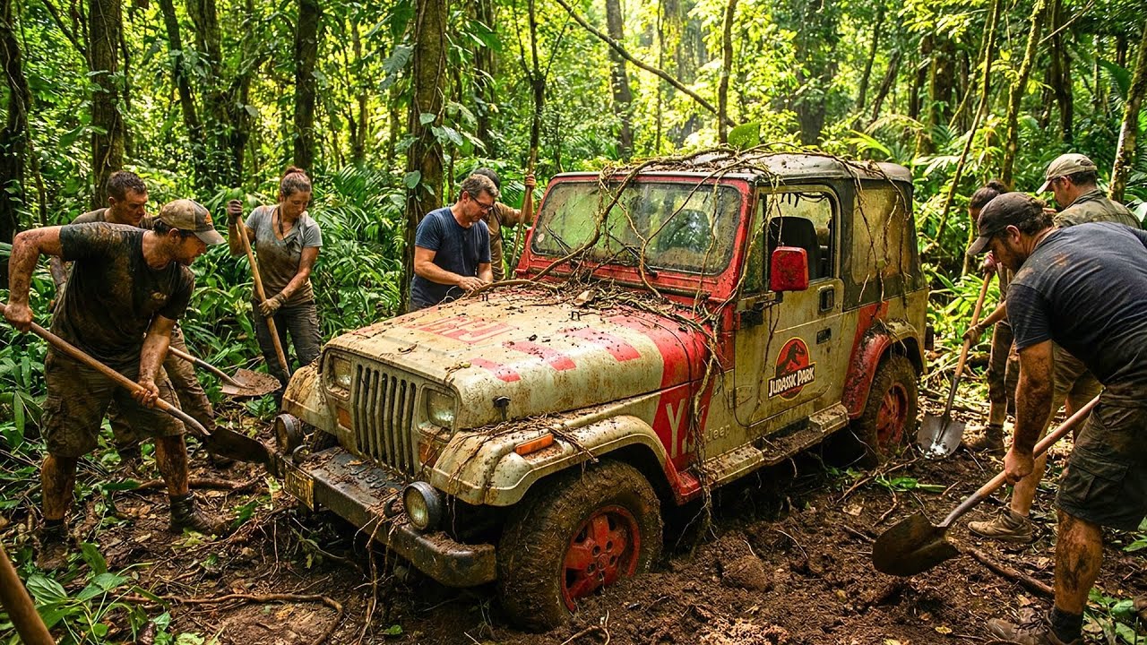 I Digged Up a Jurassic Park Jeep in the Jungle! (Jeep Wrangler YJ) Will It Run After 30 Years?