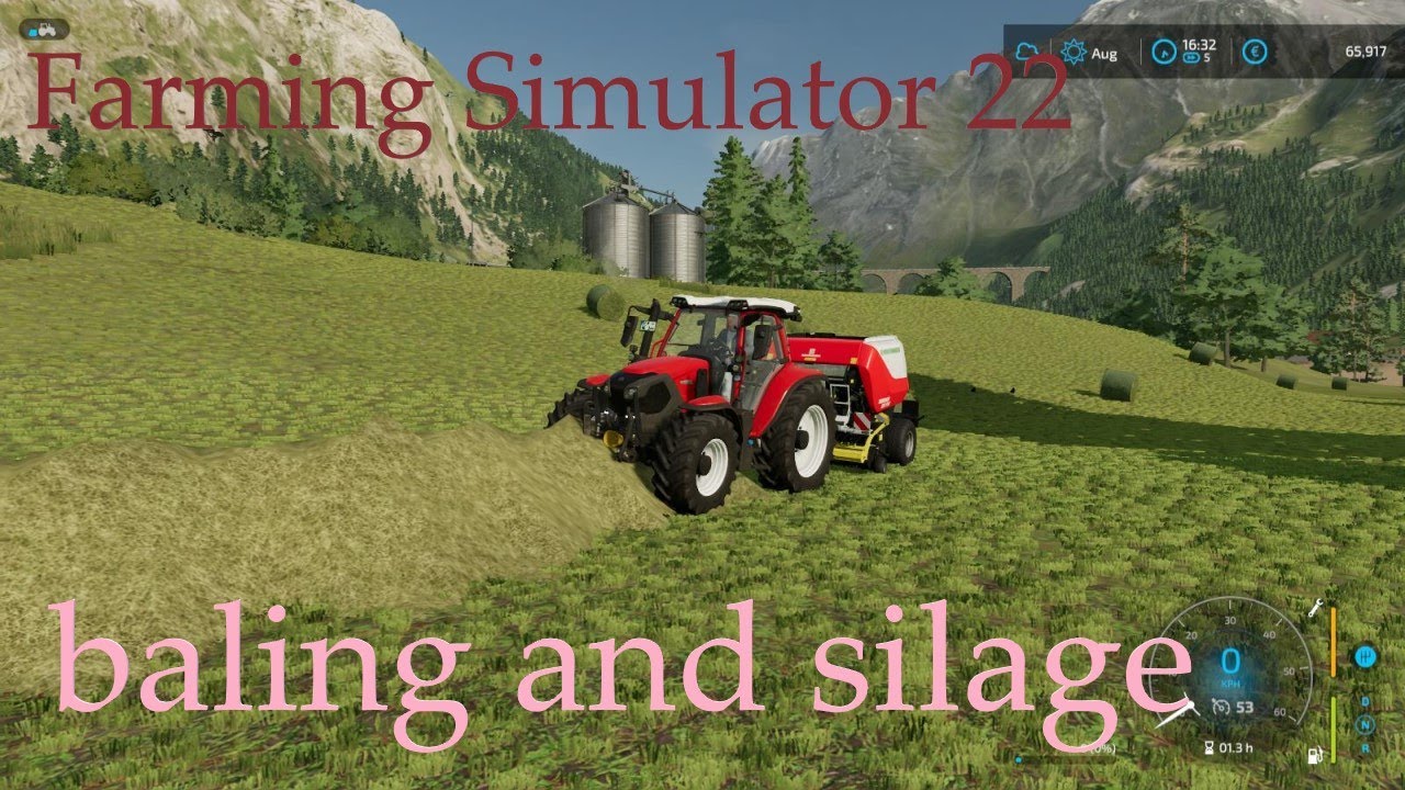 Farming simulator 22 timelapse ep2 Baling and grass collecting in erlengrat