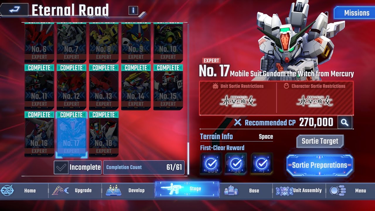 G Eternal - Eternal Road Expert 17 Development Unit (No SSP) +10 surviving units 永恆之路 Ex17 開發機+10機存活