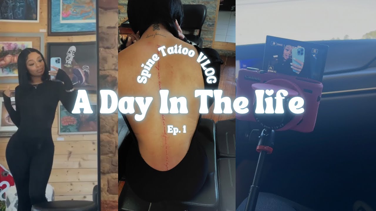 (Spine Tattoo 😵!!!) VLOG