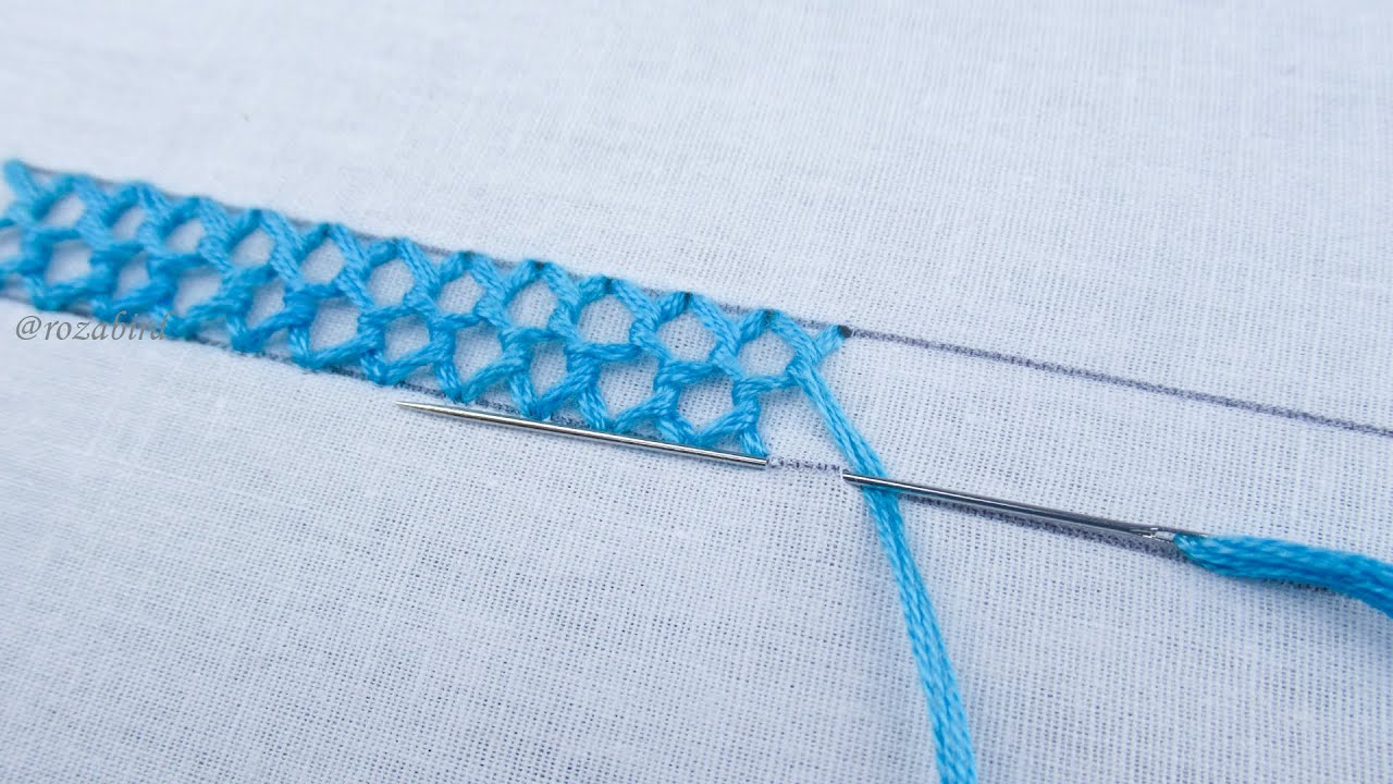 Superb Borderline Hand Embroidery Tutorial in Easy Technique.