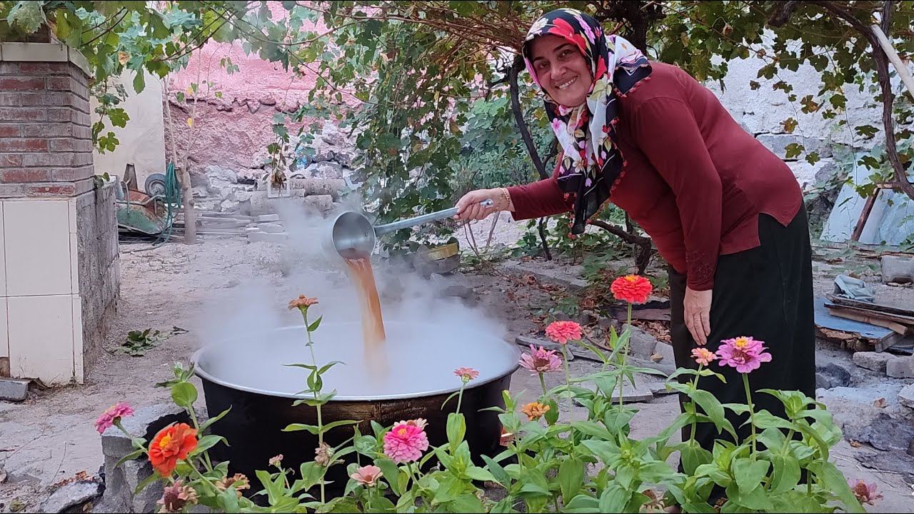 🍇 NEVŞEHİR'DE BAĞ BOZUMU PEKMEZ YAPIMI🍇🍇En ince ayrıntısıyla pekmez  tarifi #kapadokyapekmezyapımi