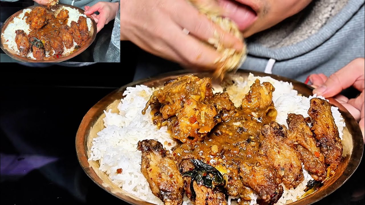 Masu Bhat Mukbang #nepalimukbangvideo #realmukbangsounds #nepalimukbanger | Bimal Rai #먹방