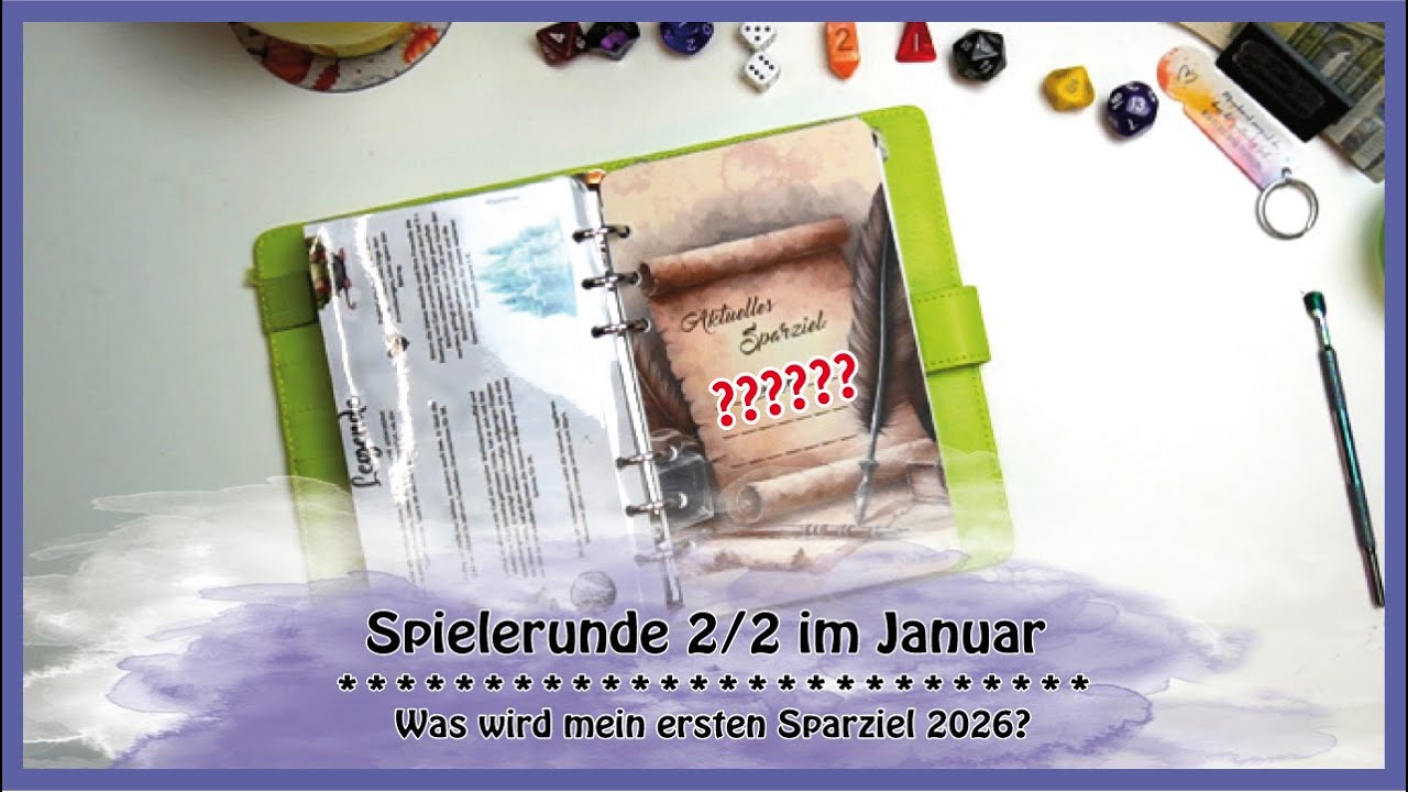 💜🖤Was wird mein erstes Sparziel 2026? | Spielerunde 2/2 im Januar | Sparen mit Spaß und Challenges🖤💜