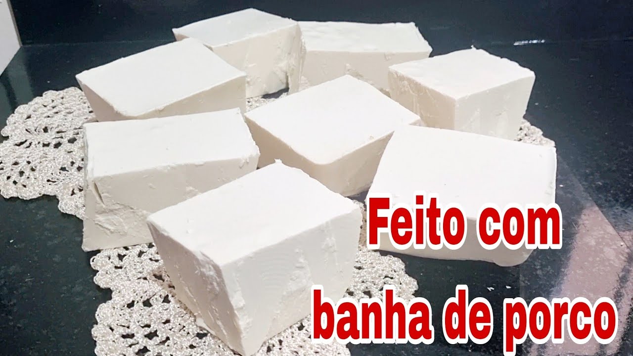SABAO CASEIRO EM BARRA C/ BANHA DE PORCO | SUPER DURO E RAPIDO DE FAZER