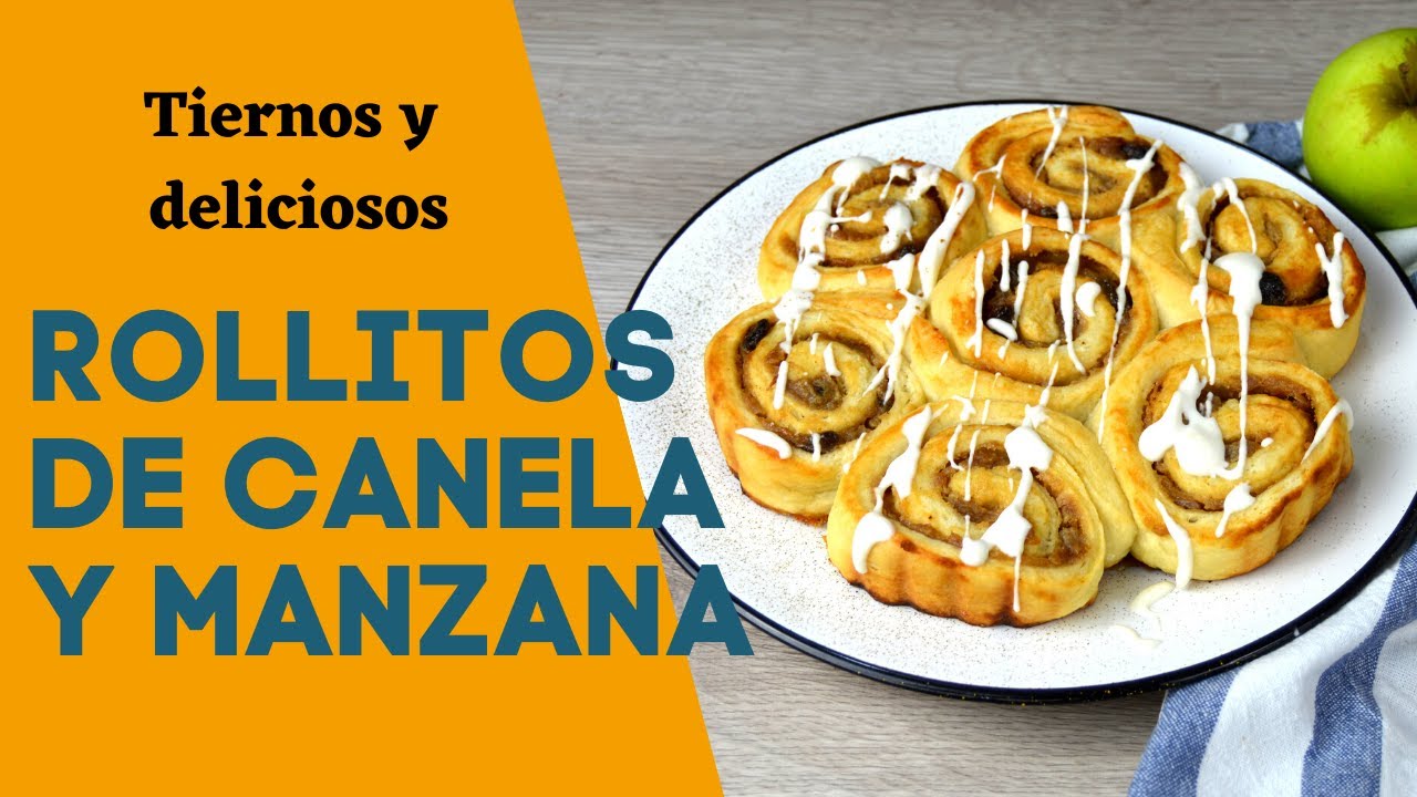 CINNAMON ROLLS DE MANZANA 😍🍏 o rollos de canela y manzana 😋¡Deliciosos!