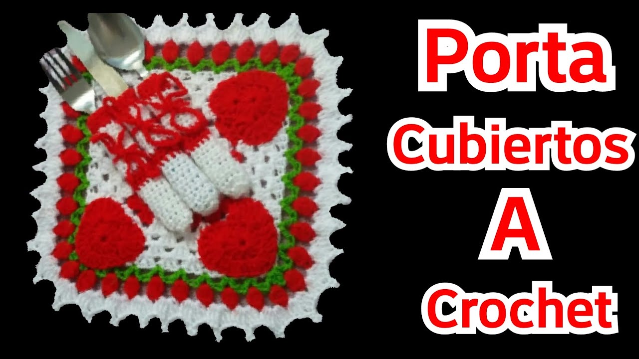 Porta CUBIERTOS tejido a CROCHET súper fácil 😱