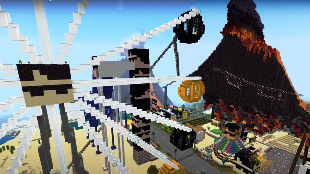 300時間かけて作った遊園地がヤバすぎるwww【マイクラ】