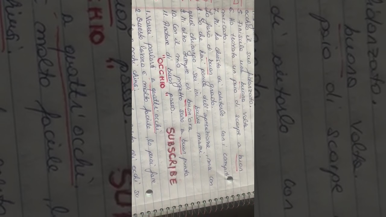 MESIMI 67/MODI DI DIRE CON LA PAROLA “BUONO “ e “OCCHIO “!☺️👇🇮🇹✅
