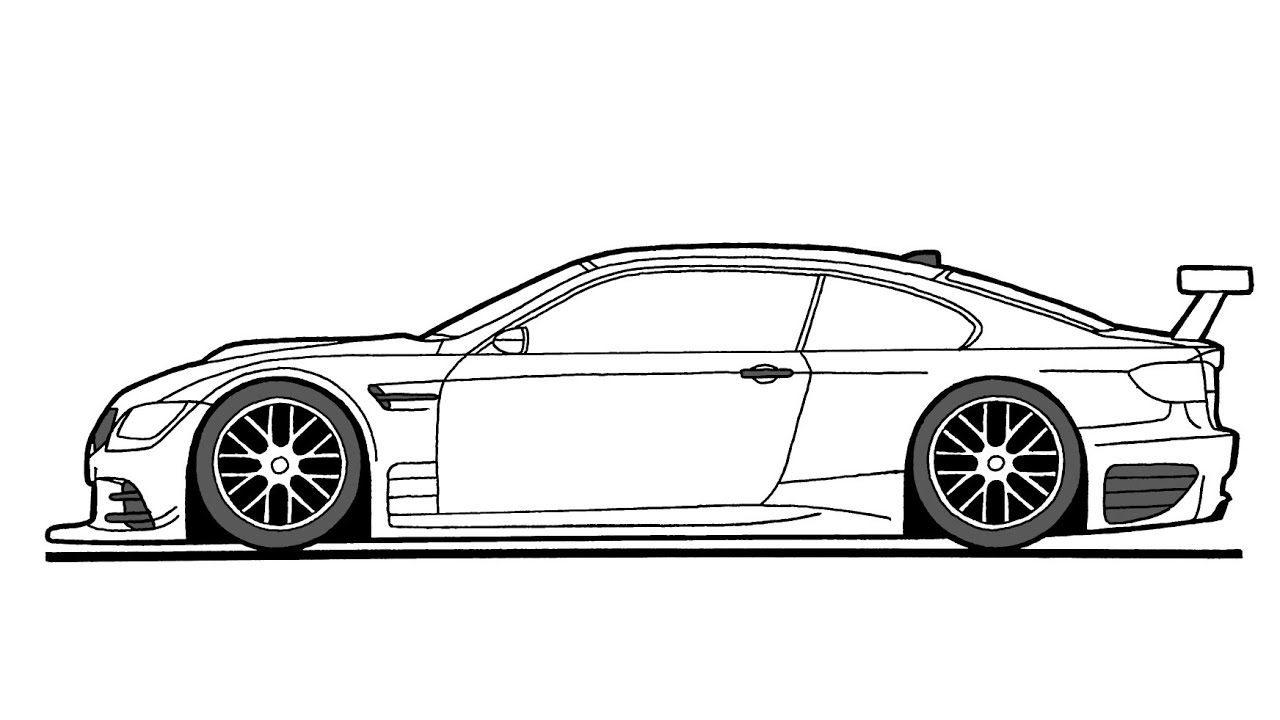 How To Draw A BMW M3 E92 GTR