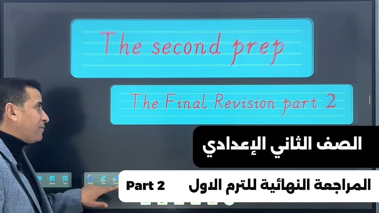 المراجعة النهئية للصف الثانى الإعدادى الجزء الثانى