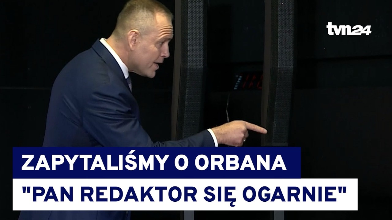 Pytanie o Orbana i nerwowa reakcja Nawrockiego. 