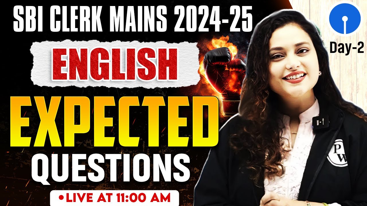 SBI Clerk Mains 2025 | SBI Clerk Mains English Expected Questions | by Rupam Ma'am #2