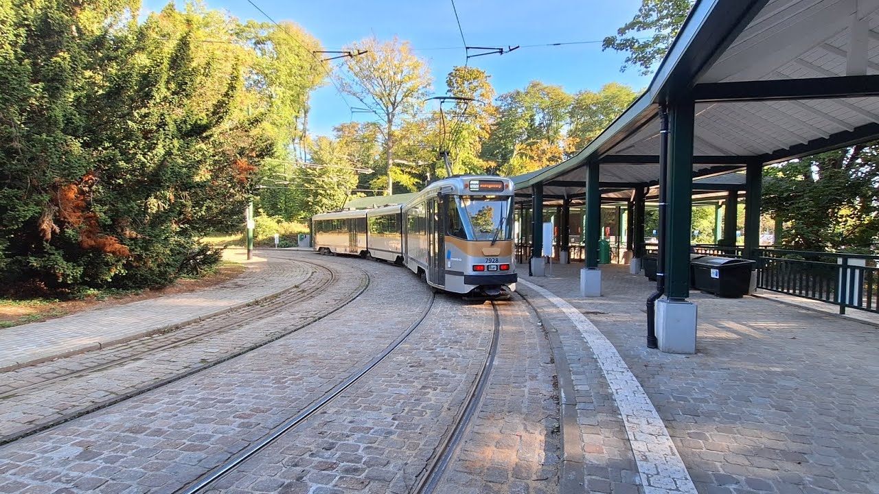 MIVB Brussels Hoofdstedelijk Gewest Tram 🚊 🚋🚏BN PCC 7900 7928 Lijn 44 traject Tervuren Montgomery