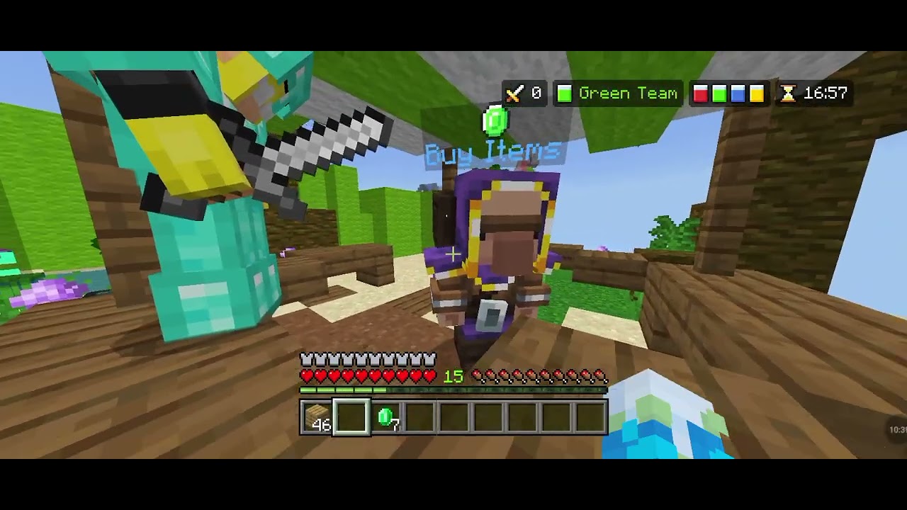 Playing Hive Bedwars(My First Video)