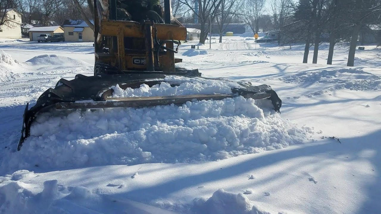 BIG tractor tire converted into a diy snow pusher for mini skid steer (all parts)
