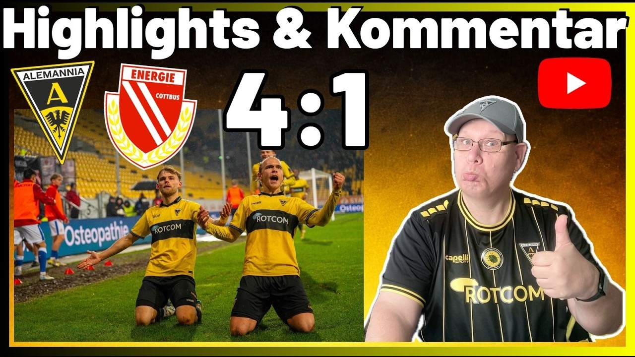 Bestes Spiel der Saison? Alemannia Aachen zerlegt Cottbus im Regen!