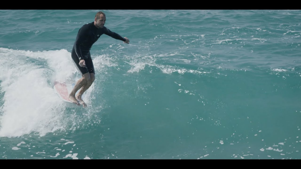 Classic Longboard Surfing:  TYLER HATZIKIAN slow motion California