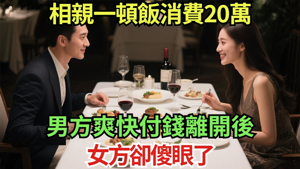 相親一頓飯消費20萬，男方爽快付錢離開後，女方卻傻眼了#真實故事#案件#奇聞#故事#奇聞觀察室#奇聞#真相#奇聞軼事#談笑娛生
