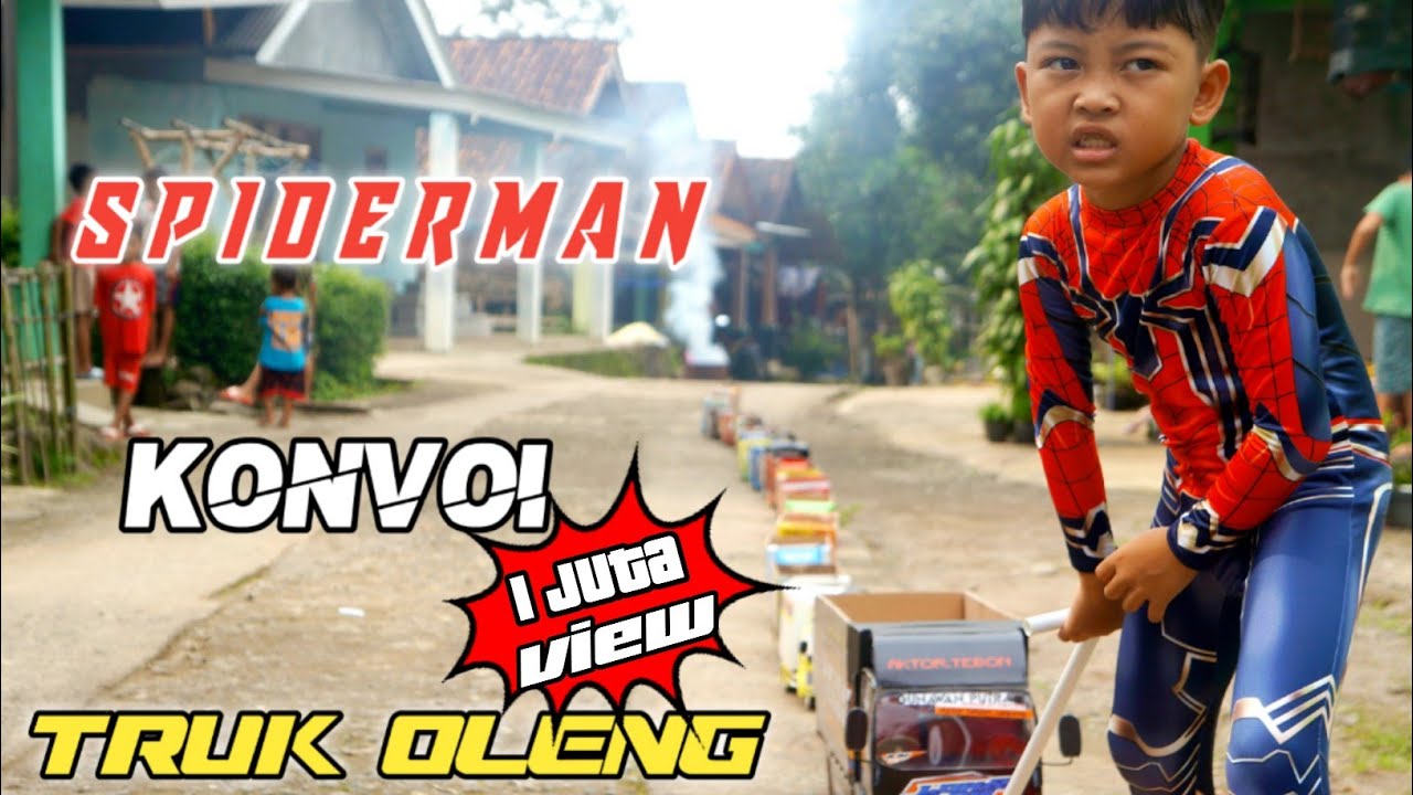 konvoi miniatur truk panjang | truk oleng dari kardus || ditdimvlog