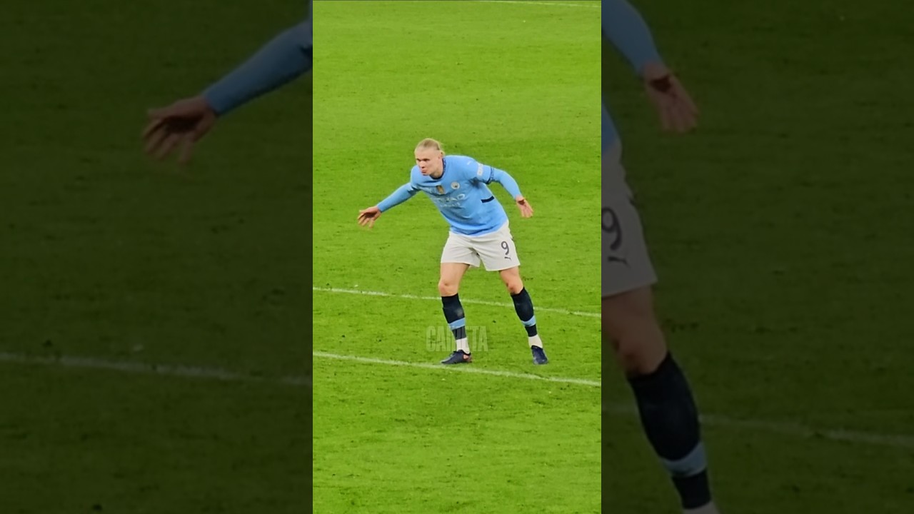 HAALAND RESBAL&Aacute;NDOSE JUGANDO CONTRA EL REAL MADRID EN CHAMPIONS MANCHESTER CITY 2-3