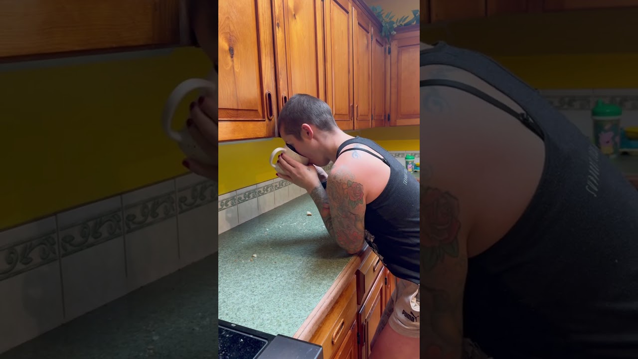 Kitchen cleaning while pretending to be an adult.