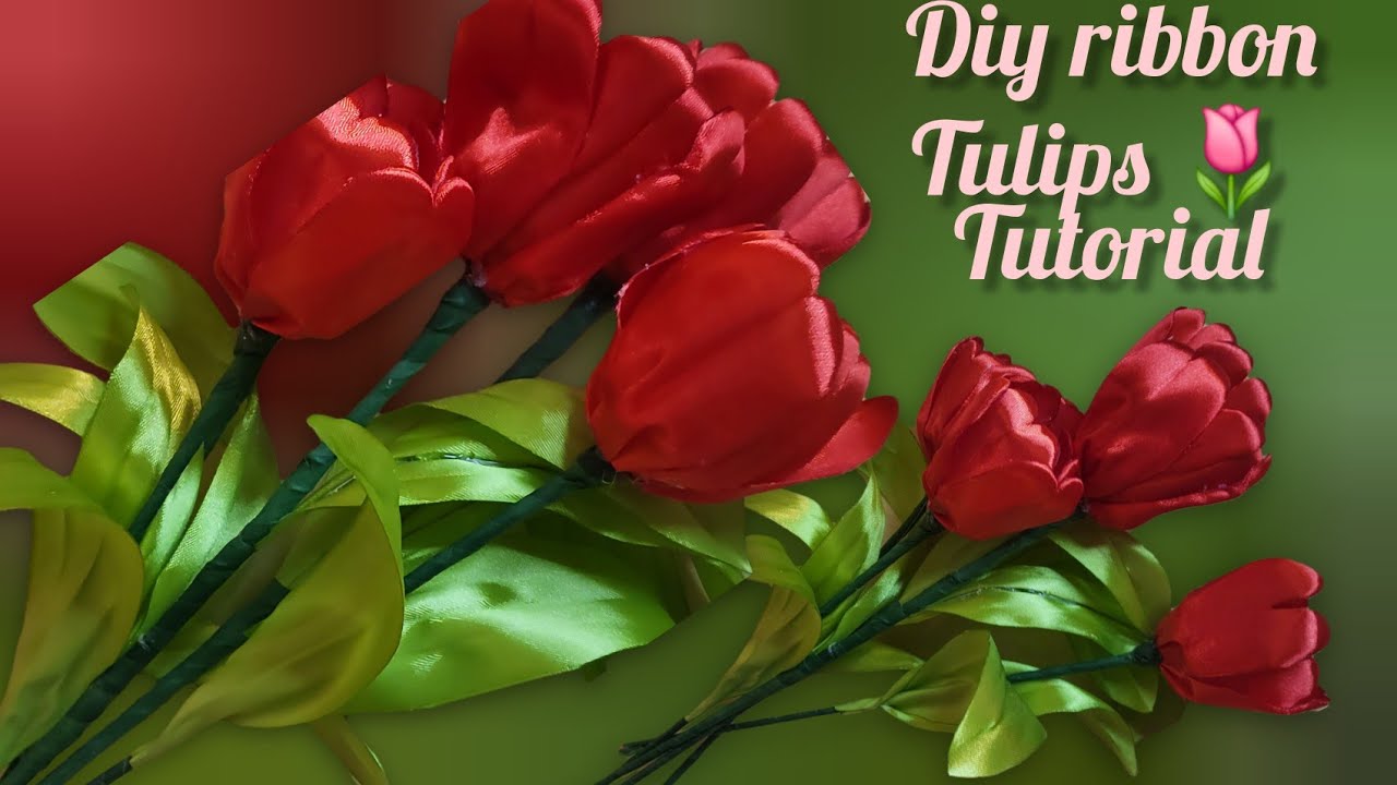 EYE-CATCHING  Red Tulips 🌷 Tutorial/Try it you won't regret 👌👌🌷❤️🥰