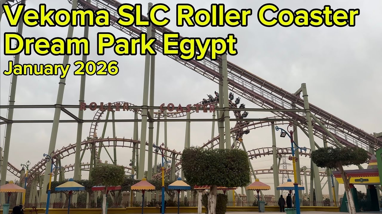 Vekoma SLC Roller Coaster @ Dream Park Egypt #themepark #rollercoaster #thrillride 