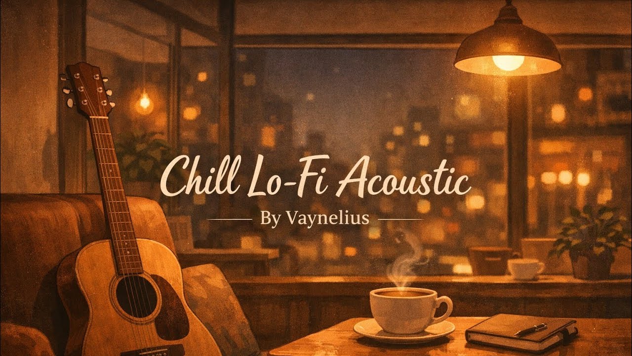 1 Hour Chill Lo-fi Café Music – Study, Work, Relax, Night Coffee Ambience | Vaynelius