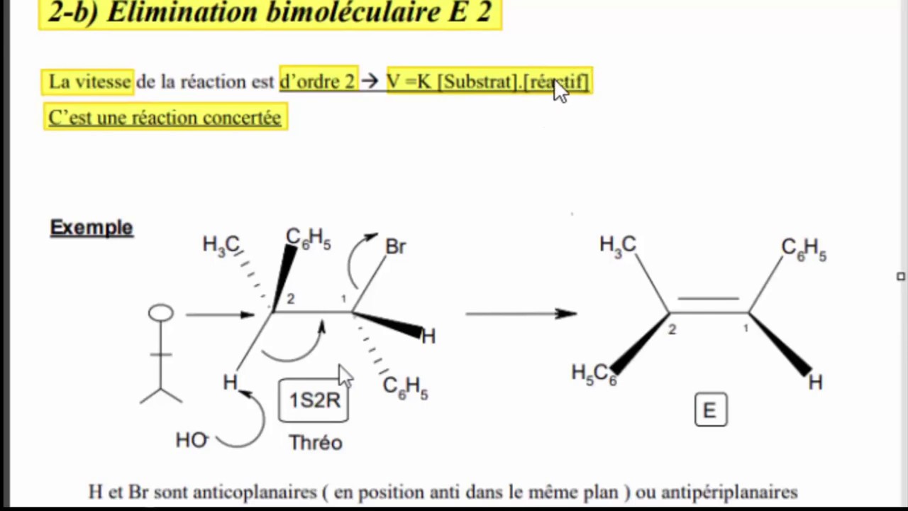 Hydrocarbure SMC S4 Elimination bimoleculaire E2 #5