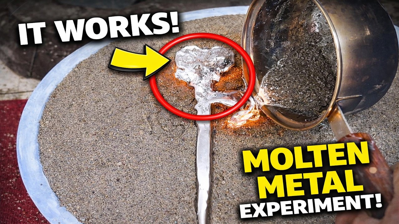 Molten Metal vs Kinetic Sand: The Most SATISFYING Pour Ever! 😱