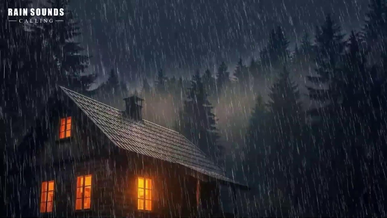 Rain Sounds For Sleeping - Instantly Fall Asleep With Rain & Thunder Sound in cabin At Night #Rain 2