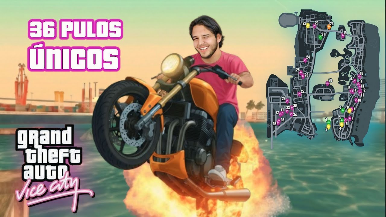 FARMANDO AURA COM OS 36 PULOS ÚNICOS NO GTA VICE CITY!